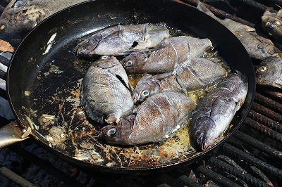 現地の魚料理