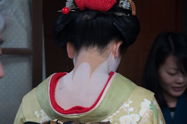 Detalle del cuello de una Geisha